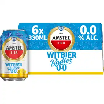 Jumbo Amstel witbier radler 0.0 bier blik 6 x 330ml aanbieding