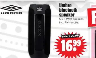 Dirk Umbro bluetooth speaker aanbieding