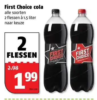 Poiesz First Choice Cola 2*1.5L aanbieding