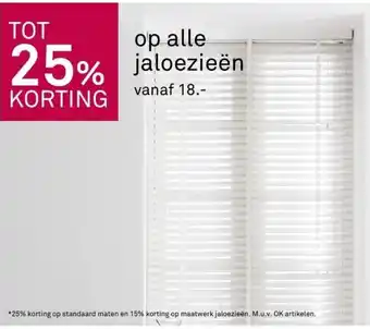 Karwei Tot 25% korting op alle jaloezieën aanbieding