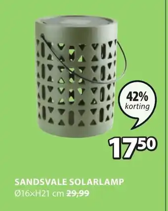 Jysk Sandsvale solarlamp 16xH21CM aanbieding