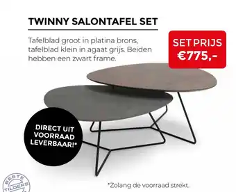 Tilders Meubelen TWINNY SALONTAFEL SET aanbieding