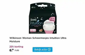 Plein.nl Wilkinson Woman Scheermesjes Intuition Ultra Moisture 25% Korting aanbieding