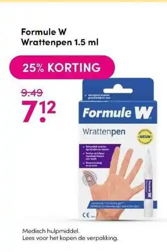 DA Formule W Wrattenpen 1.5 Ml 25% Korting aanbieding