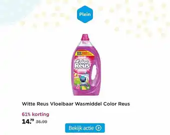 Plein.nl Witte Reus Vloeibaar Wasmiddel Color Reus 61% Korting aanbieding