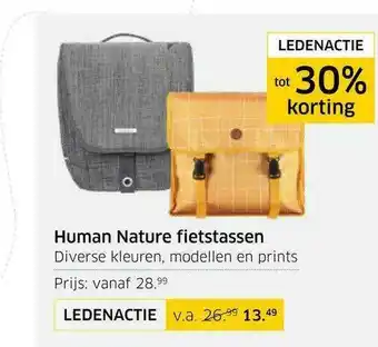 ANWB Human Nature Fietstassen Tot 30% Korting aanbieding