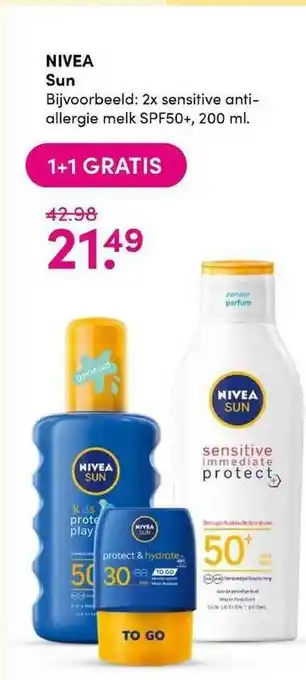 DA Nivea Sun 1+1 Gratis aanbieding