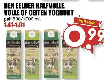 MCD Supermarkt Den Eelder Halfvolle, Volle Of Geiten Yoghurt aanbieding