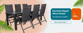 Van der Garde tuinmeubelen Hartman napoli Alma tuinset aanbieding
