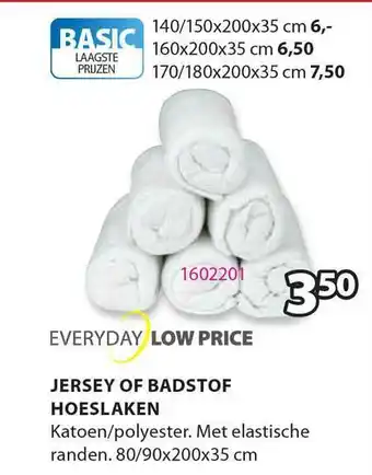 Jysk Jersey Of Badstof Hoeslaken aanbieding