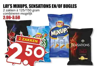 MCD Supermarkt Lay's Mixups, Sensations En-of Bugles aanbieding