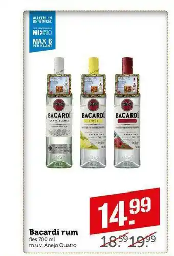 CoopCompact Bacardi Rum aanbieding