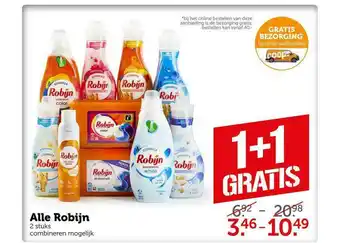 CoopCompact Alle Robijn 1+1 Gratis aanbieding