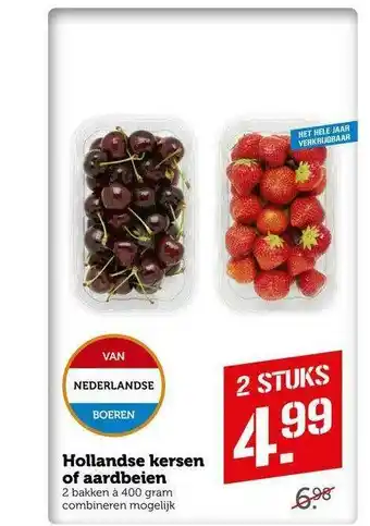 CoopCompact Hollandse Kersen Of Aardbeien aanbieding