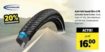 Plentyparts Anti-Lek Band 28 X 1.75 Schwalbe Road Cruiser aanbieding