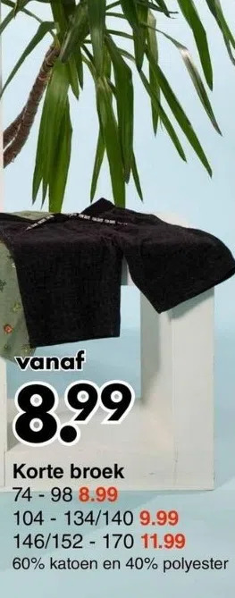 Wibra Korte broek aanbieding