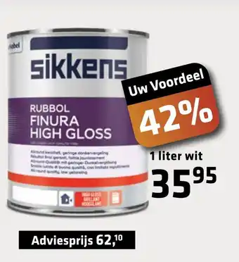 De voordeelmarkt Sikkens 1 liter wit aanbieding