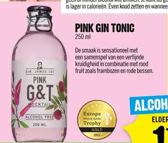 Dirck 3 Sir James 101 pink gin tonic 250ML aanbieding