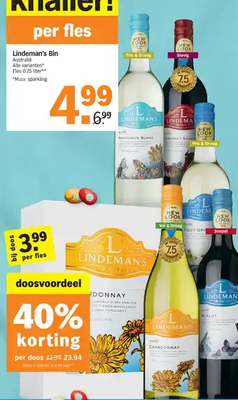 Albert Heijn Lindeman's Bin 750ml aanbieding