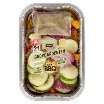 Jumbo Jumbo grove groenten courgette paprika met zeezout-peper olie 365g aanbieding