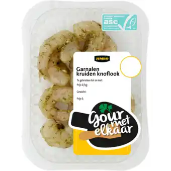 Jumbo Jumbo garnalen kruiden knoflook 100g aanbieding