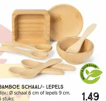 Xenos Bamboe Schaal/- Lepels aanbieding