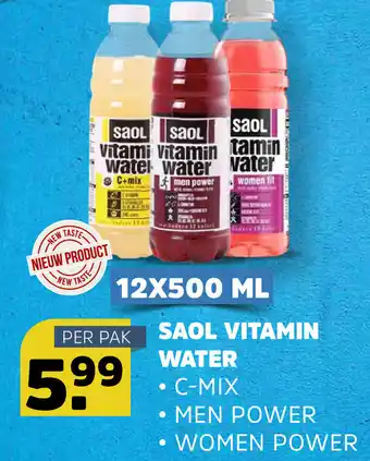 Sahan Supermarkten Saol vitamin water 12x500ml aanbieding