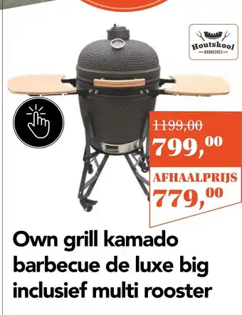 Tuincentrum Osdorp Own grill kamado barbecue de luxe big inclusief multi rooster aanbieding