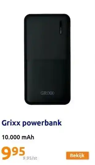 Action Grixx powerbank aanbieding