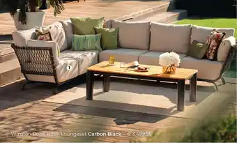 Hartman Winston rope hoek loungeset carbon black aanbieding