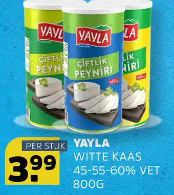 Sahan Supermarkten Yayla witte kaas 45-55-60% vet 800g aanbieding