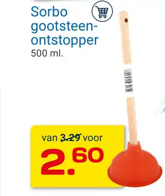 Kluswijs Sorbo gootsteen-ontstopper 500ml aanbieding