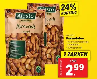 Lidl Alesto amandelen 200 gram aanbieding