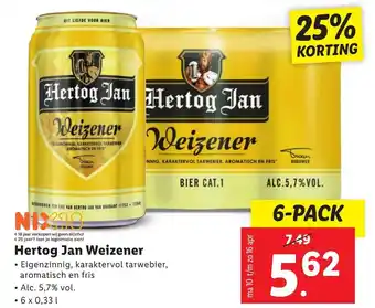 Lidl Hertog Jan weizener 6x0,33L aanbieding