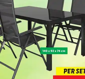 Lidl Livarno Home tuintafel houston 140x92x74CM aanbieding