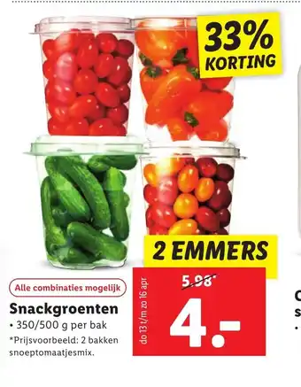 Lidl Snackgroenten aanbieding