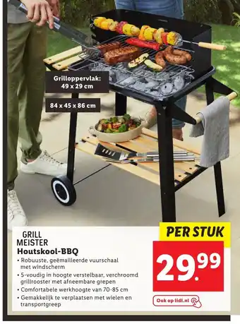 Lidl Grillmeister houtskool-BBQ aanbieding
