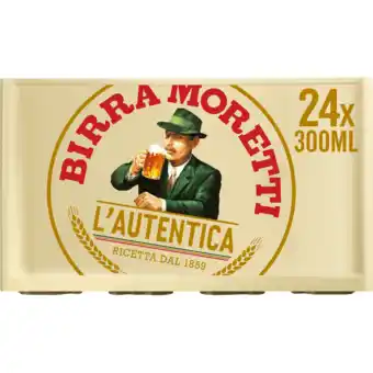 Jumbo Birra moretti l'autentica bier fles 24x30cl krat aanbieding