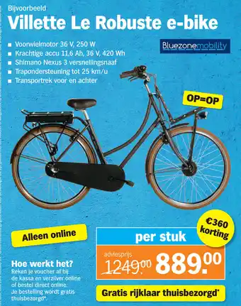 Albert Heijn Villette Le Robuste e-bike aanbieding