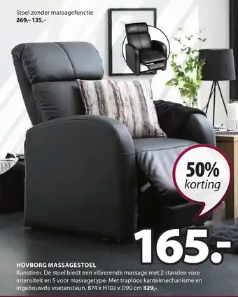 Jysk Hovborg massagestoel aanbieding