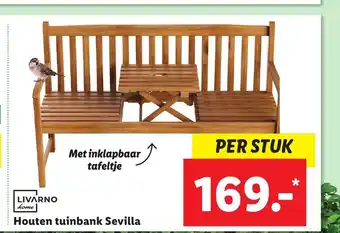 Lidl Livarno home Houten tuinbank Sevilla aanbieding