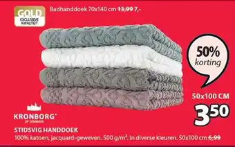 Jysk Kronborg stidsvig handdoek aanbieding