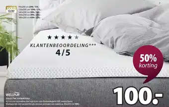 Jysk Wellpur gold T30 topmatras, vanaf aanbieding