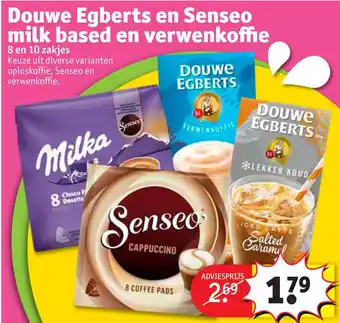 Kruidvat Douwe Egberts en Senseo milk based en verwenkoffie aanbieding