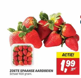 Dekamarkt Zoete Spaanse Aardbeien schaal 400 gram aanbieding