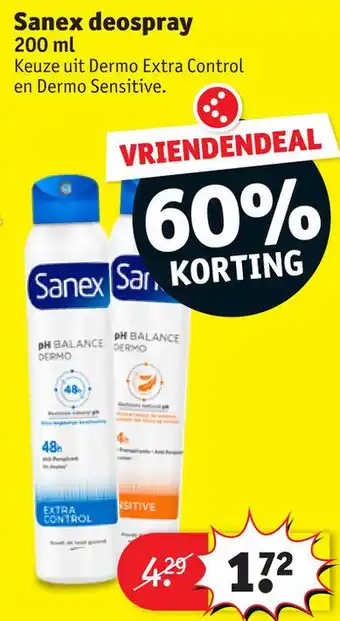 Kruidvat Sanex deospray aanbieding