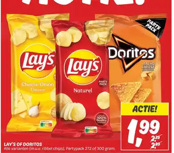 Dekamarkt Lay's Of Doritos 272 of 300 gram aanbieding