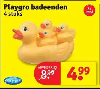 Kruidvat Playgro badeenden aanbieding