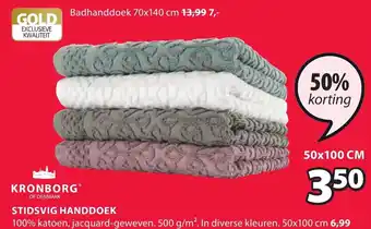 Jysk Stidsvig handdoek 50x100 cm aanbieding