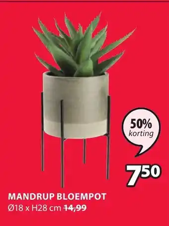 Jysk Mandrup bloempot aanbieding